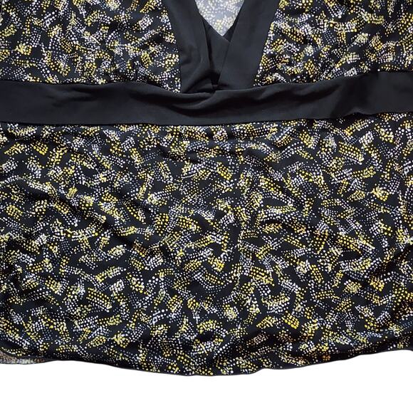 Cato Womens Top Size 18/20W V-Neck Short Flutter Sleeve Stretch Knit Pullover - Picture 4 of 10